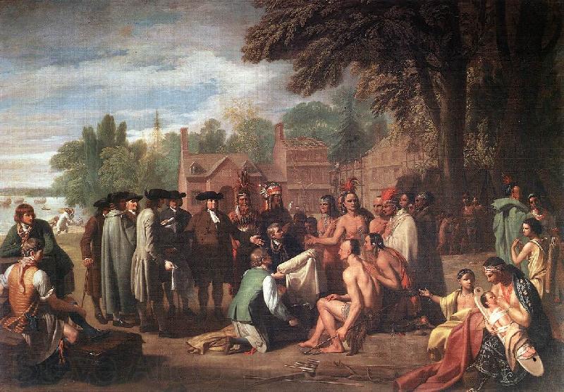 WEST, Benjamin The Treaty of Penn with the Indians. Germany oil painting art